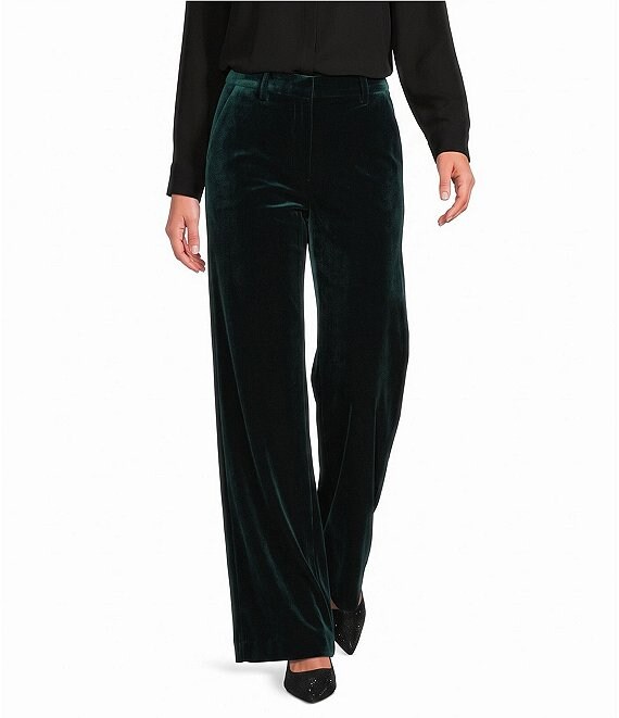 Alex Marie Kelly Stretch Velvet Flare Pants