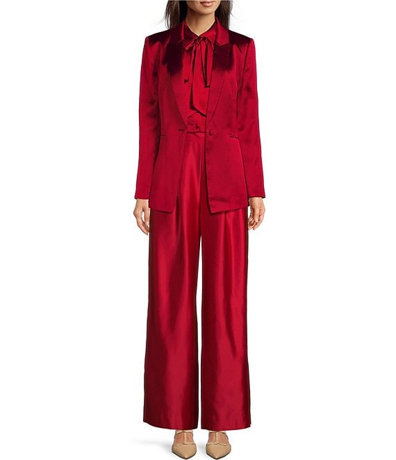 Dillards red pant on sale suits