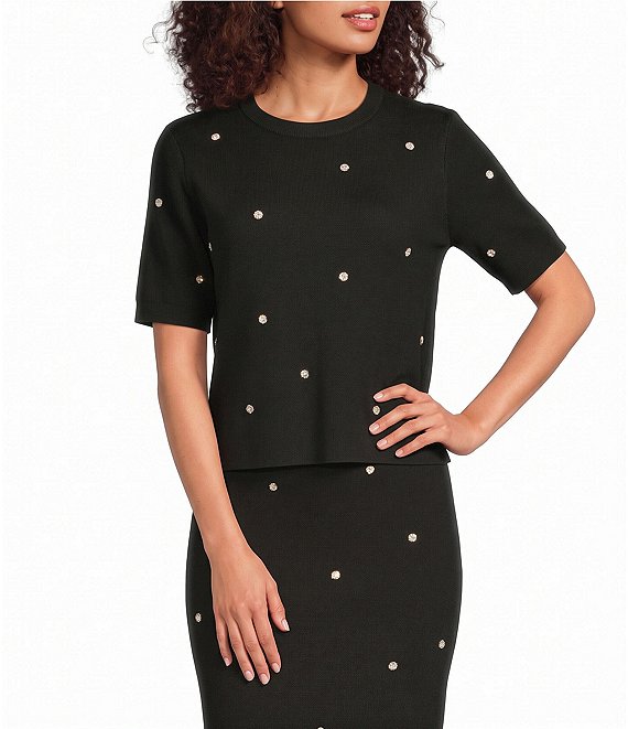Alex Marie Maura Short Sleeve Sweater Tee