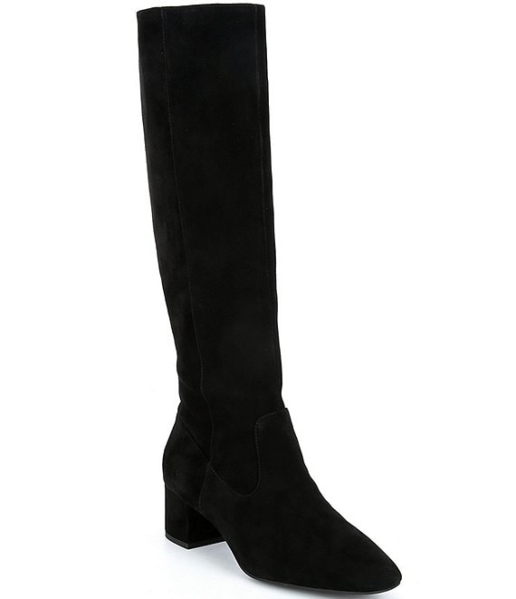 Color:Black - Image 1 - Prizelle Tall Shaft Suede Boots
