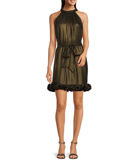 Black and hotsell gold dress dillards