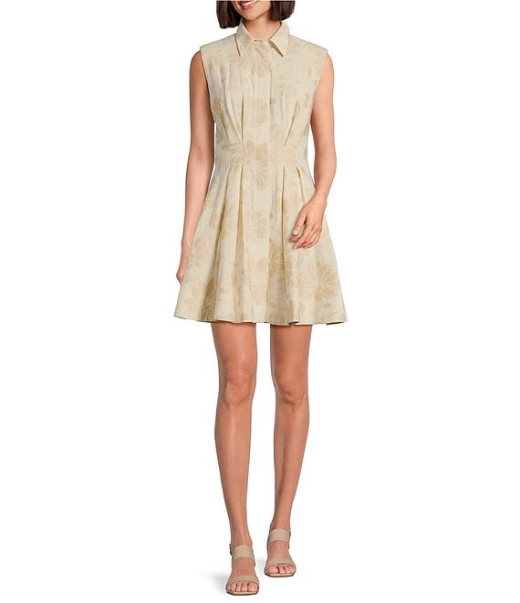 Alex Marie Tinsley Cotton Jacquard Cap Sleeve Button Down Alex Marie Tinsley Cotton Jacquard Cap Sleeve Button Down