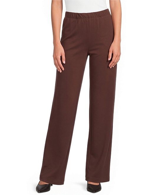Ali Miles Knit Flared Leg Pull-On Pant
