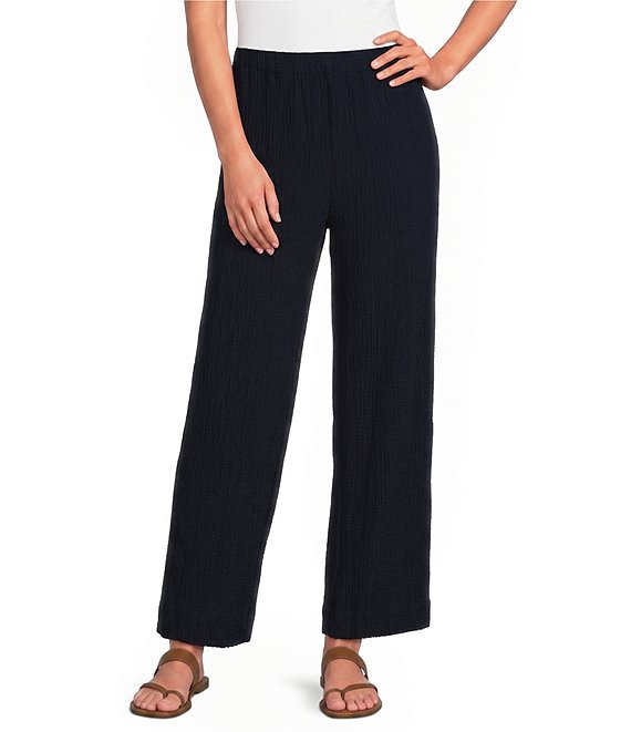 Ali Miles Petite Size Coordinating Wide Leg Pull-On Pants