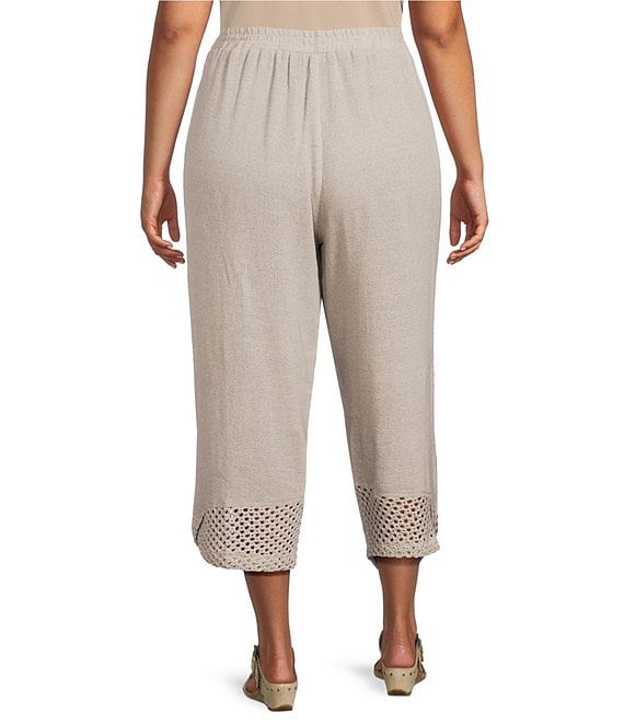 Ali Miles Plus Size Coordinating Textured Wide Leg Tulip Hem