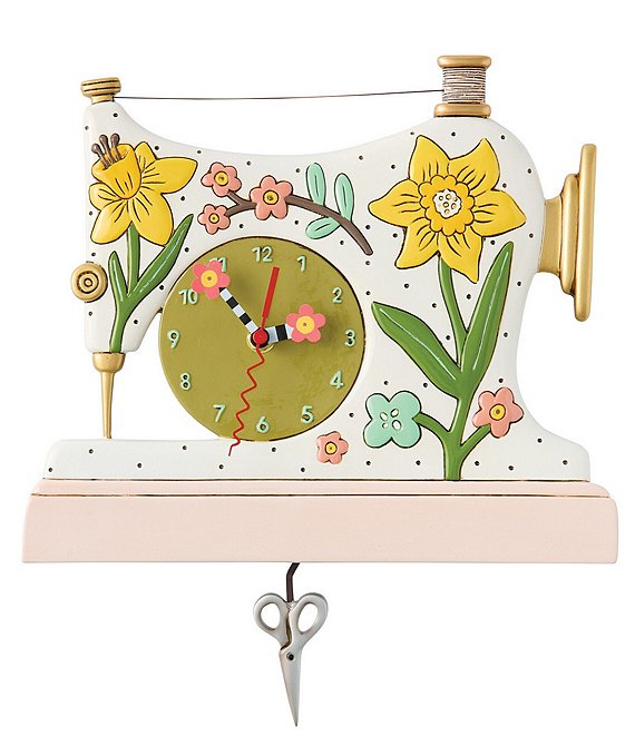 Allen Designs Snip And Stitch Floral Wall Clock