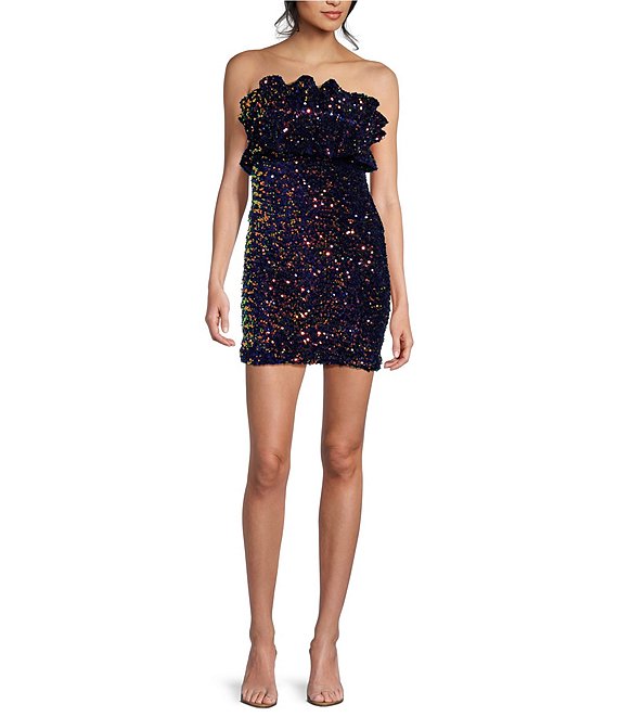 Dillards black sequin dress hotsell