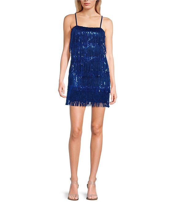 Fringe dress sequin best sale