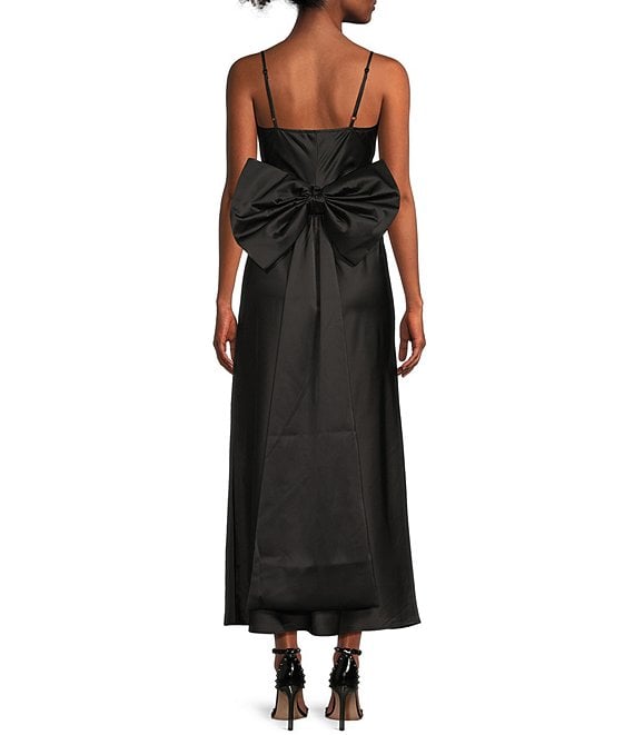 スーツ・フォーマル・ドレス Lapion&and. Back Ribbon Etoile Dress XS Allison & Kelly Square Neck Spaghetti Straps Bow Back Dress