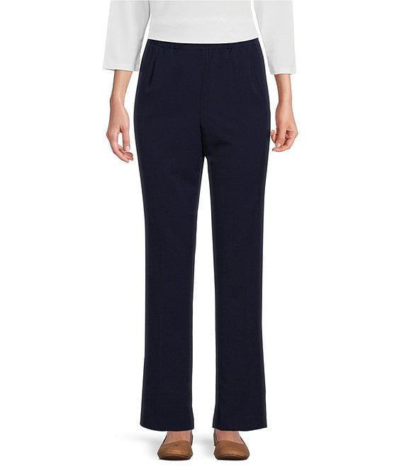 Color:True Navy - Image 1 - City Stretch Straight Leg Pull-On Pants