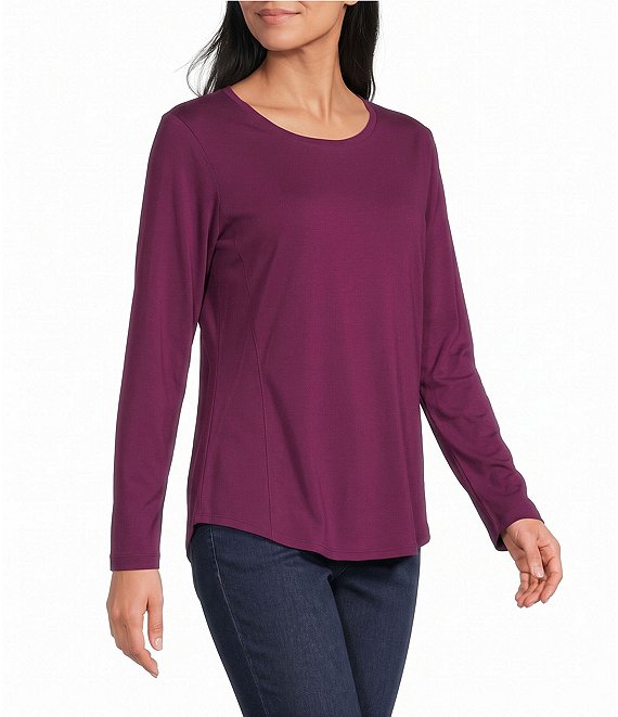 Allison Daley Long Sleeve Crew Neck Knit Top