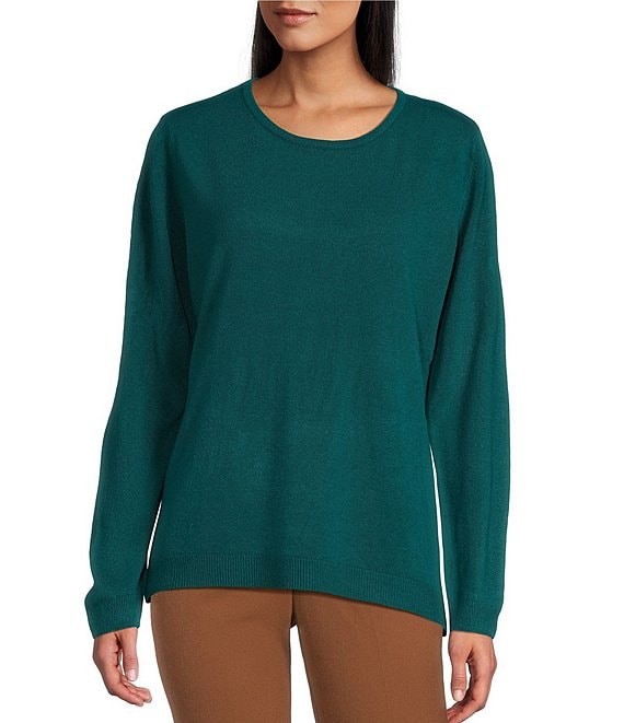 Allison Daley Long Sleeve Crew Neck Sweater Dillard s