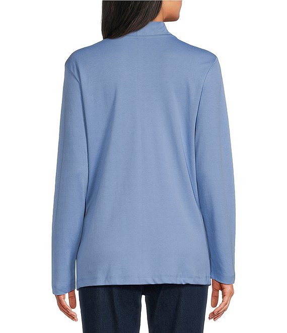 Allison Daley Petite Size Long Sleeve Open-Front Cardigan | Dillard's