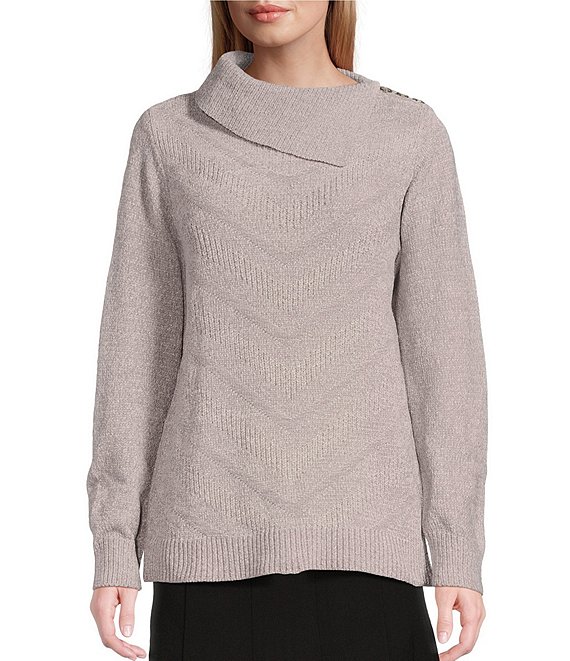 Chenille bell outlet sleeve sweater