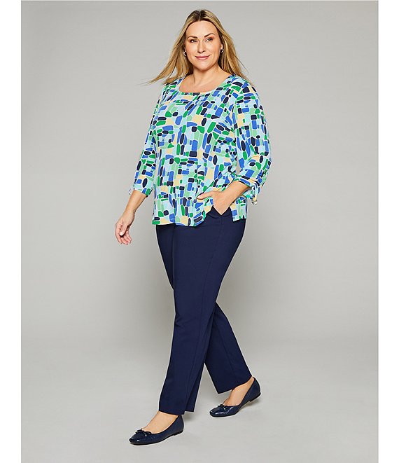 Allison Daley Plus Size Straight Leg Pull-On Pants | Dillard's