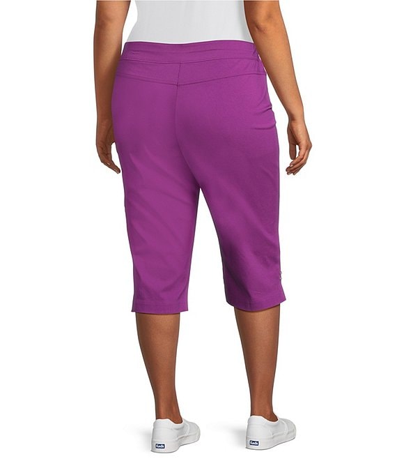Allison Daley Plus Size Tech Stretch Pull-On Skimmer Pants | Dillard's