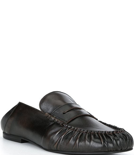 ALOHAS Aven Open Back Slip On Leather Loafer Mules