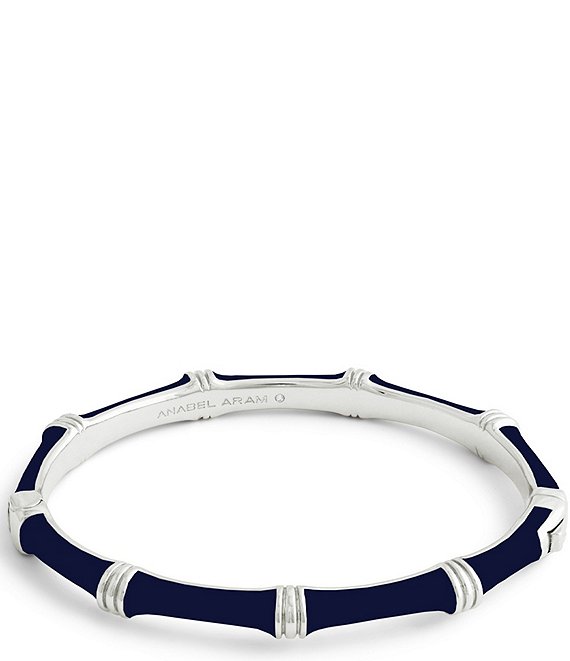 Anabel Aram Bamboo Enameled Hinge Bangle Bracelet