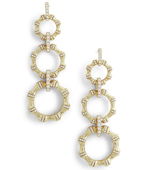 Anabel Aram Bamboo Long Chain Drop Earrings