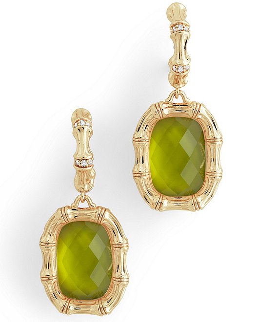 Anabel Aram Bamboo Stone Drop Earrings