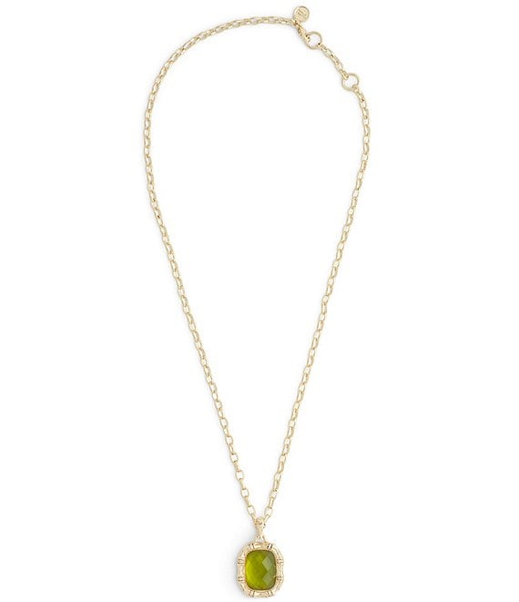 Anabel Aram Bamboo Stone Short Pendant Necklace