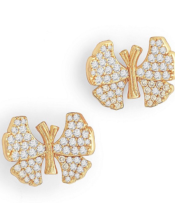 Anabel Aram Butterfly Pave Stud Earrings