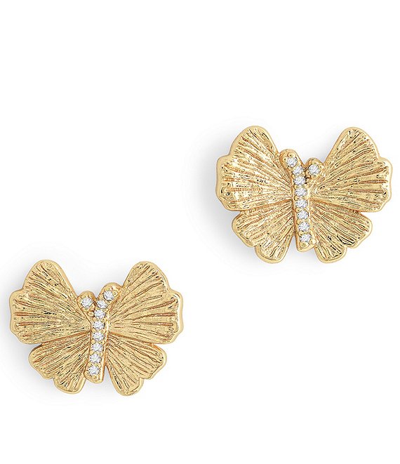 Anabel Aram Butterfly Stud Gold Earrings