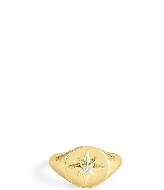 Anabel Aram Celeste Signet Cocktail Ring