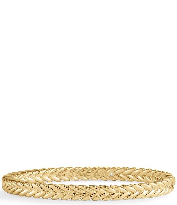 Anabel Aram Cheval Braid Hinged Bangle Bracelet