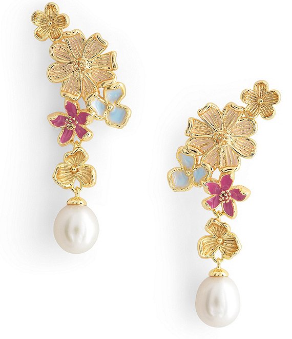 Anabel Aram Wildflowers Pearl Drop Earrings