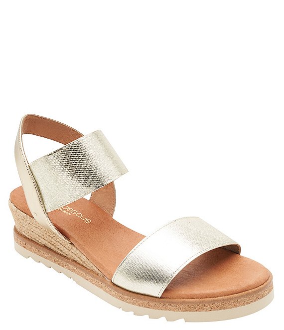 Andre Assous Neveah Elastic Espadrille Platform Wedge Sandals