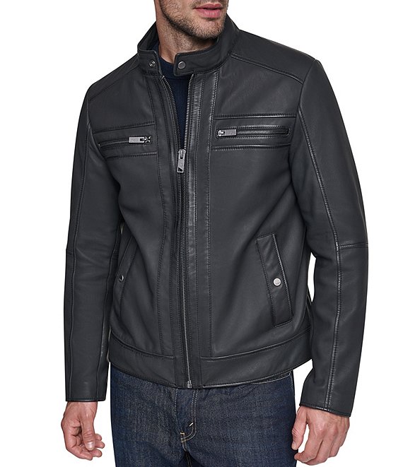 Andrew Marc Hubbard Leather Racer Jacket