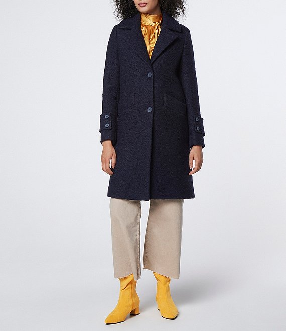 Andrew Marc Sport Regine Notched Lapel Collared Wool Coat | Dillard's