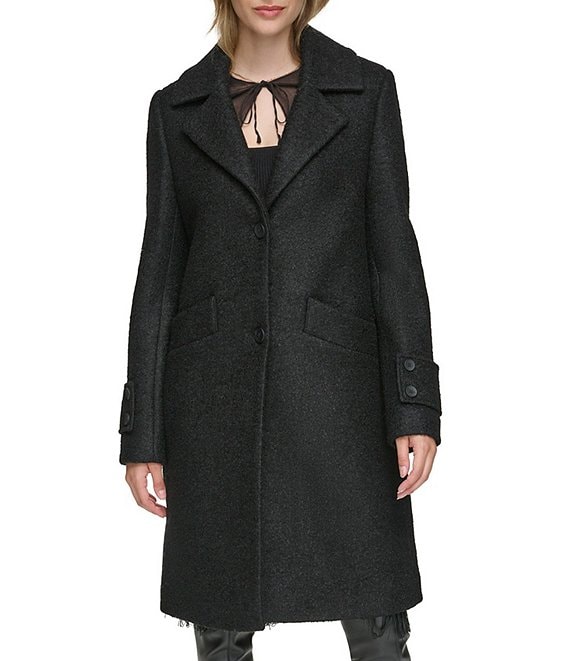 Andrew Marc Sport Regine Notched Lapel Collared Wool Coat Dillard s