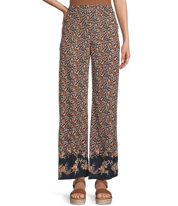Angie Mid Rise Ditsy Floral Print Coordinating Wide Leg Pants | Dillard's