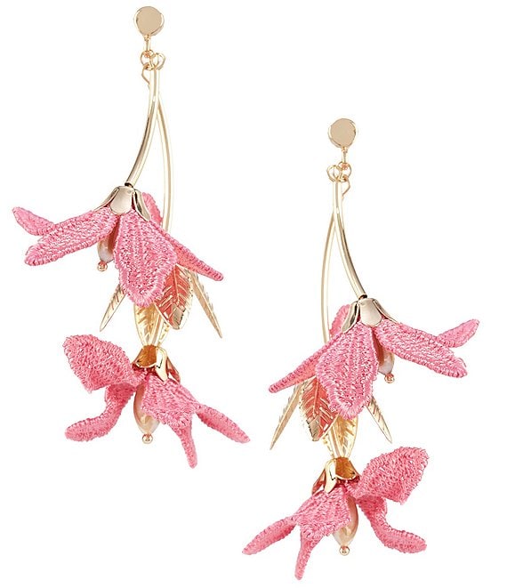 Anna & Ava 3D Flower Statement Drop Earrings