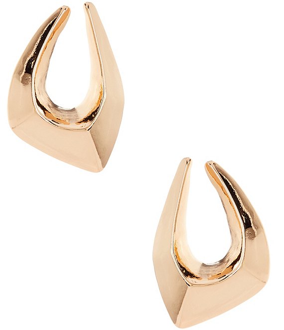 Anna & Ava Bubble Geo Open Hoop Earrings, Gold - Image 1