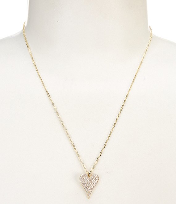Anna & Ava Delicate Pave Heart Short Pendant Necklace | Dillard's
