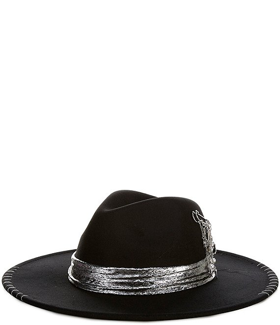 Anna & Ava Felt Charm Pin Fedora Hat