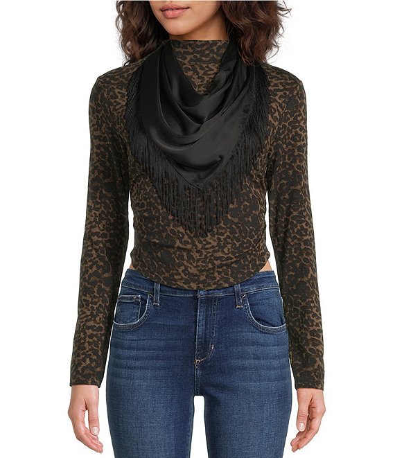 Anna & Ava Fringe Triangle Scarf