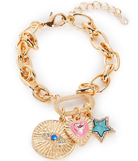 Anna & Ava Heart And Star Charm Bracelet
