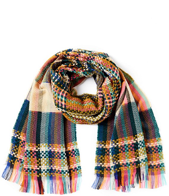 Anna & Ava Knit Plaid Oblong Scarf | Dillard's