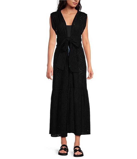 Anna & Ava Long Eyelet Bow Tunic