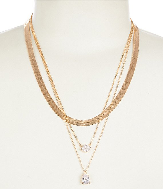 Anna & Ava Multi Layer Short Stoned Multi-Strand Necklace
