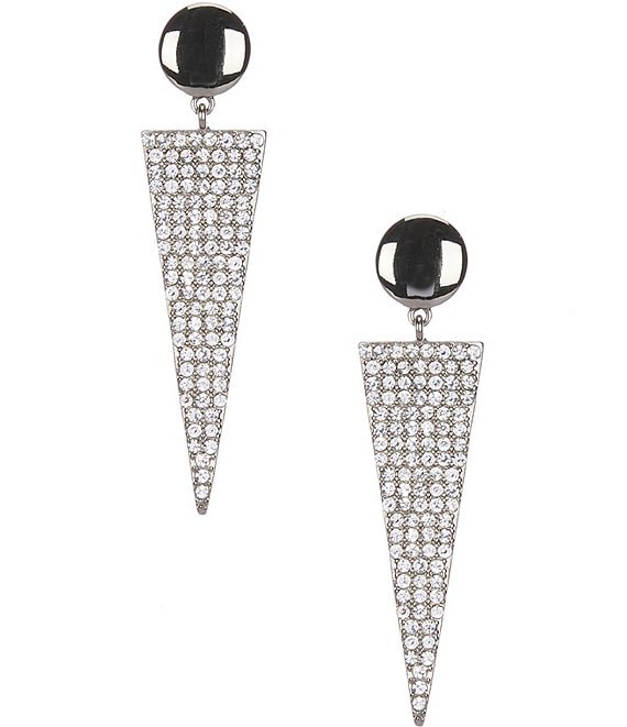 Anna & Ava Pave Triangle Crystal Drop Earrings | Dillard's