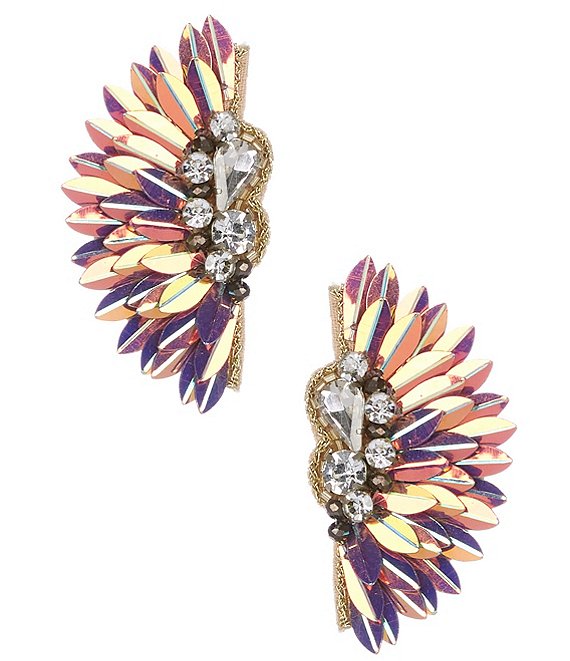 Anna & Ava Sequin and Stone Half Burst Drop Earrings | Dillard's