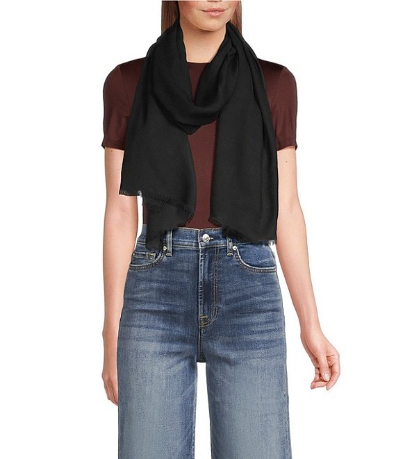 Anna & Ava Solid Scarf Wrap with Fringe