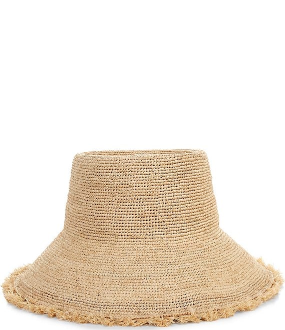 Anna & Ava Straw Fringe Bucket Hat