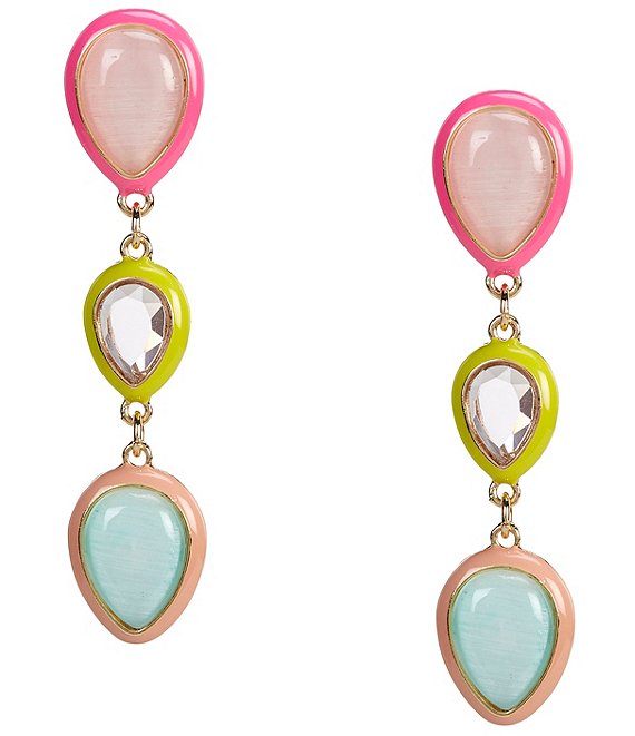 Anna & Ava Teardrop Mismatched Linear Earrings