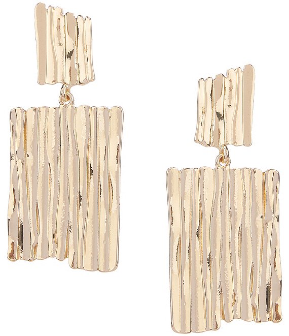 Anna & Ava Textured Rectangle Drop Earrings